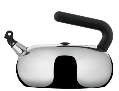 Glänzender Irony Bulbul Wasserkessel von Alessi, eine limitierte Edition für stilvolles Teewasser kochen.